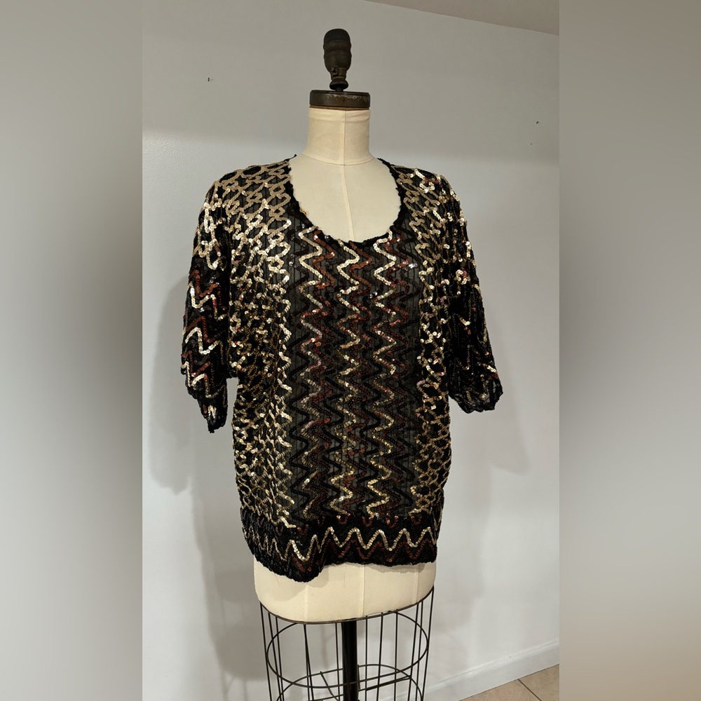 Custom HANDMADE evening sequin top